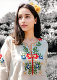 Rangritiya™ Off-White Floral Embroidered Kurta and Palazzo 38