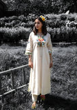 Rangritiya™ Off-White Floral Embroidered Kurta and Palazzo 44