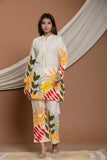 Rangritiya™ Tropical Bloom Cotton Co-Ord Set | Bold Floral Kurti & Pant Set for Women 42