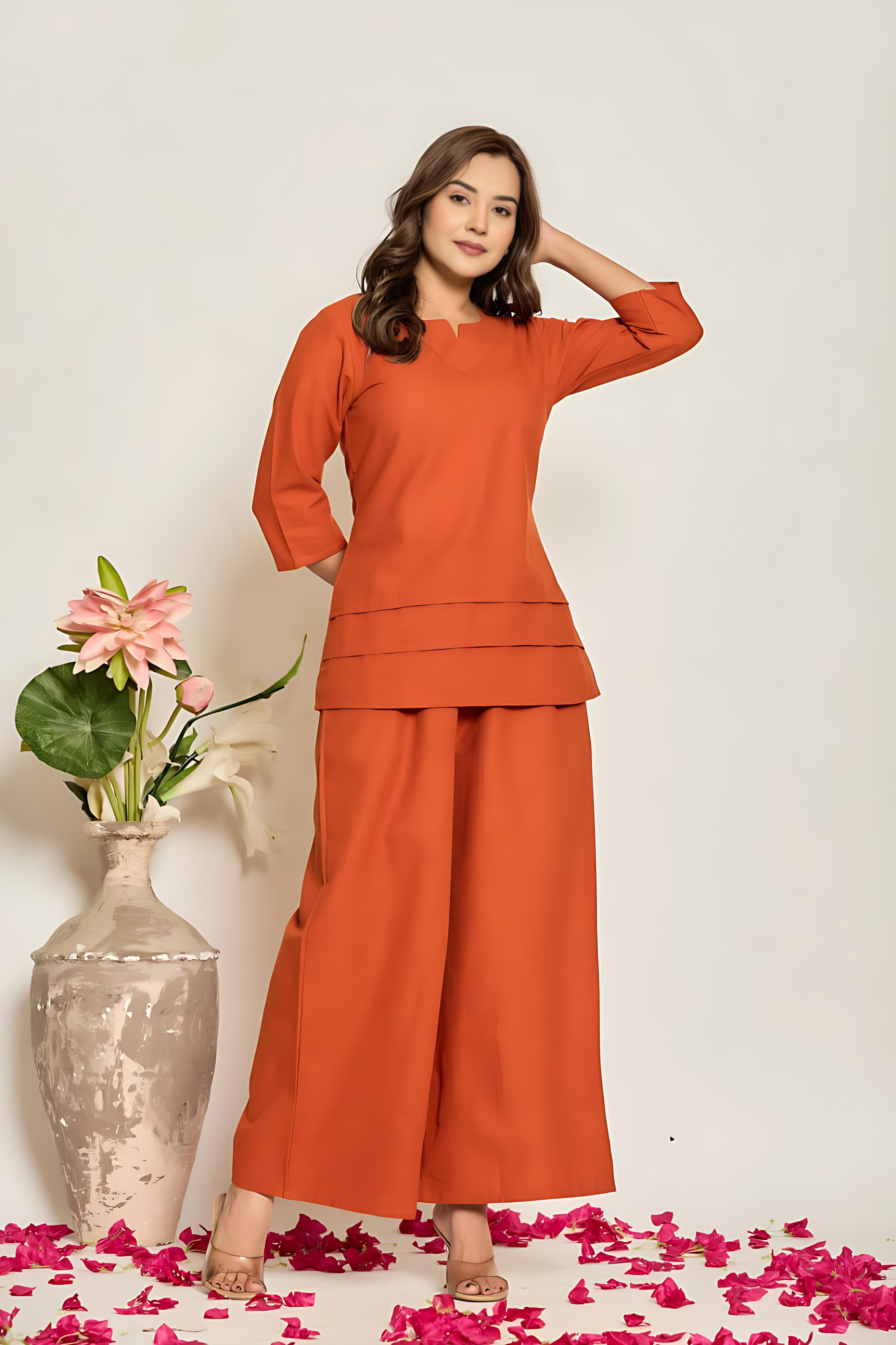 Rangritiya™ Terracotta Co-ord Set – Earthy Elegance and Effortless Style 40