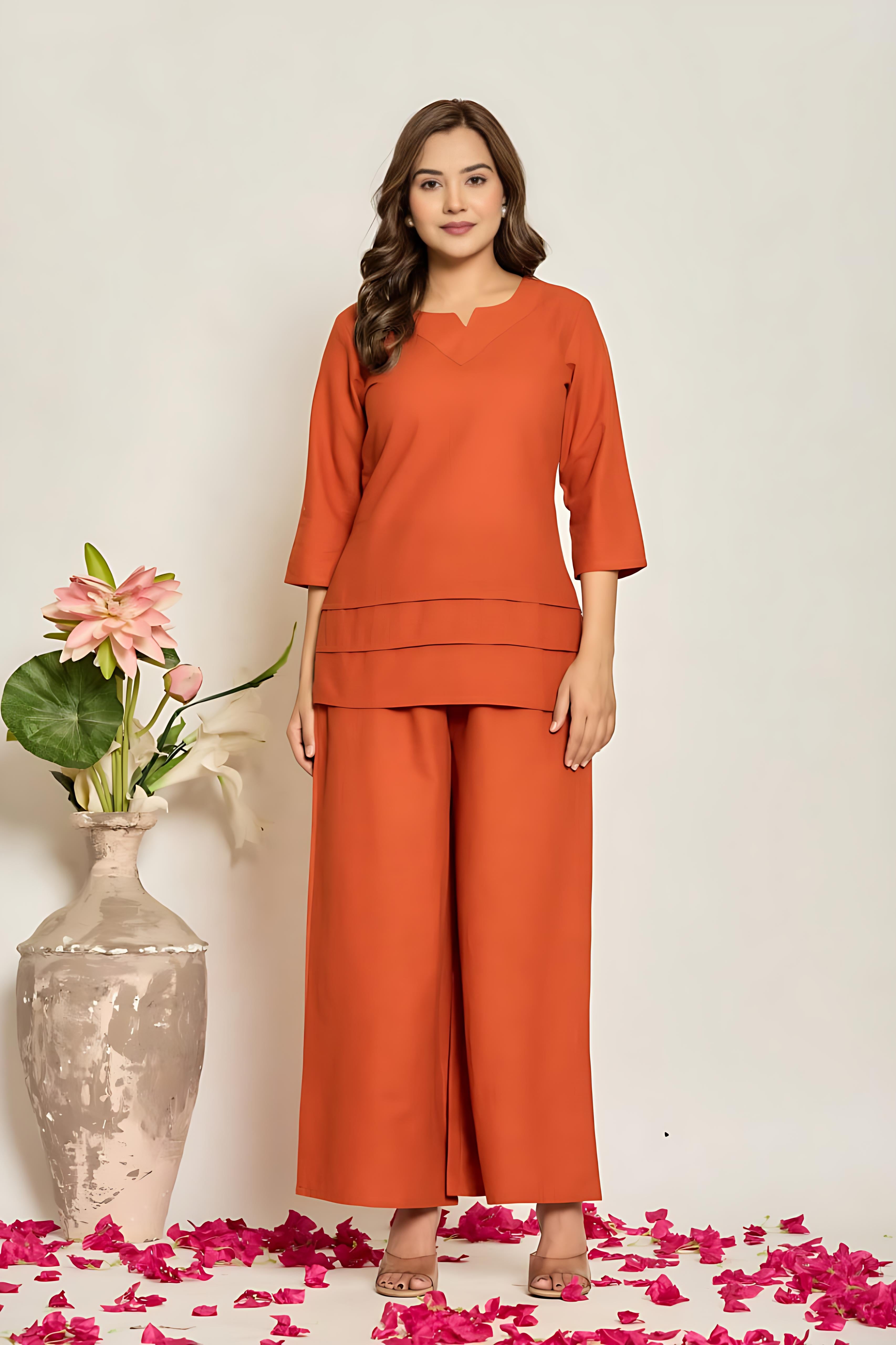Rangritiya™ Terracotta Co-ord Set – Earthy Elegance and Effortless Style 44