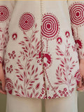 Rangritiya™ Gulzar Co-ord Set -Graceful Cream and Maroon Ensemble