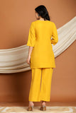 Rangritiya™ Mustard Co-ord Set – Hand-Painted Floral Elegance 40